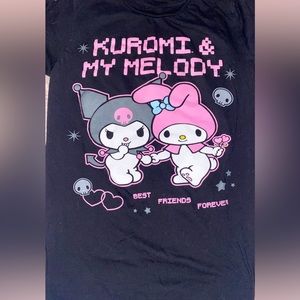 Kuromi and my melody graphic t shirt